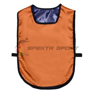 Купить Манишка футбольная двусторонняя универсальная Spektr Sport оранжево-синяя в Кашине 